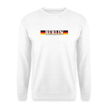 Berlin Deutsche Flagge Stirnband - Unisex Pullover - Weiß - Vorne