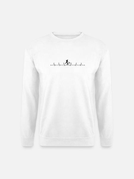 Heartbeat bicycle bmx freestyle - Unisex Sweatshirt - white
