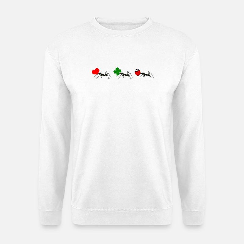 Ant luck - Unisex Sweatshirt - white