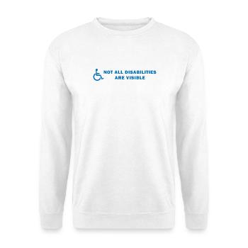 Nicht alle Behinderungen sind sichtbar - Unisex Pullover - Weiß - Vorne