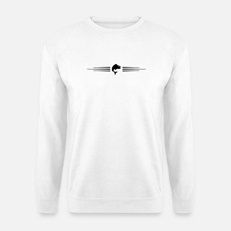 Fish Symbol Line - Unisex Sweatshirt - white