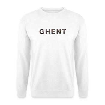 GHENT – Gothic Brick Typography - Unisex Sweatshirt - white - Front