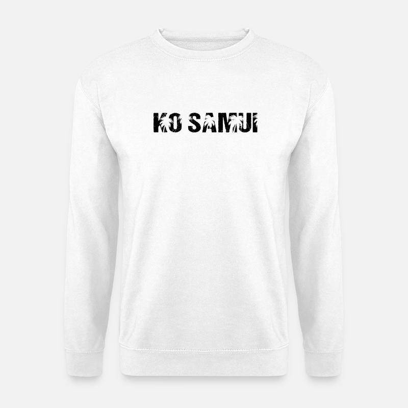Ko Samui Thailand-palmetræer - Unisex sweater - hvid