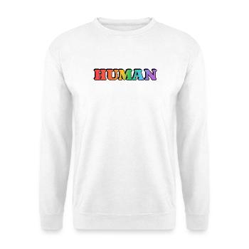 Texte arc-en-ciel humain fierté LGBT gay - Sweat-shirt Unisexe - blanc - Devant