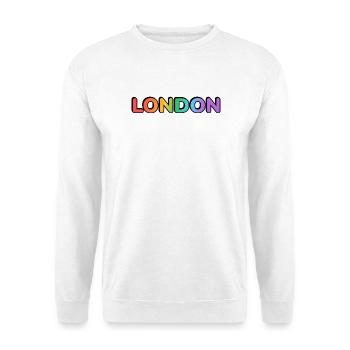 London LGBTQ Rainbow - Unisex Pullover - Weiß - Vorne