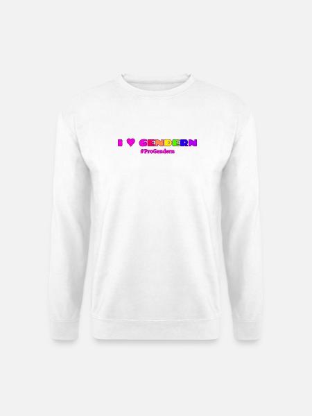 I Love Gendern Geschenkidee Pro Gendern - Unisex Pullover - Weiß
