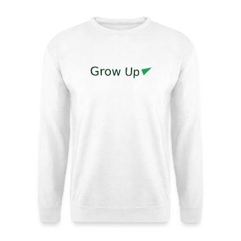 Grow up with green triangle - Unisex Sweatshirt - white - Front