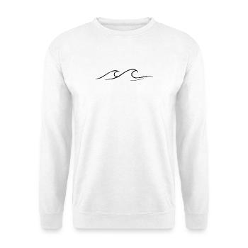 Ondes miniamlistiques tracées par une ligne - Sweat-shirt Unisexe - blanc - Devant
