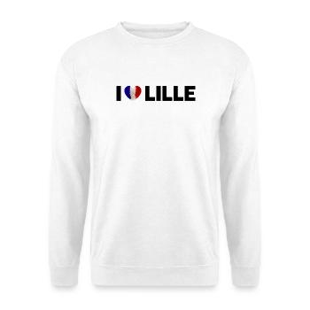 I love Lille France - Unisex Sweatshirt - white - Front