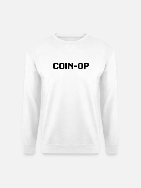 Coin Op Pixel Schriftzug - Unisex Pullover - Weiß