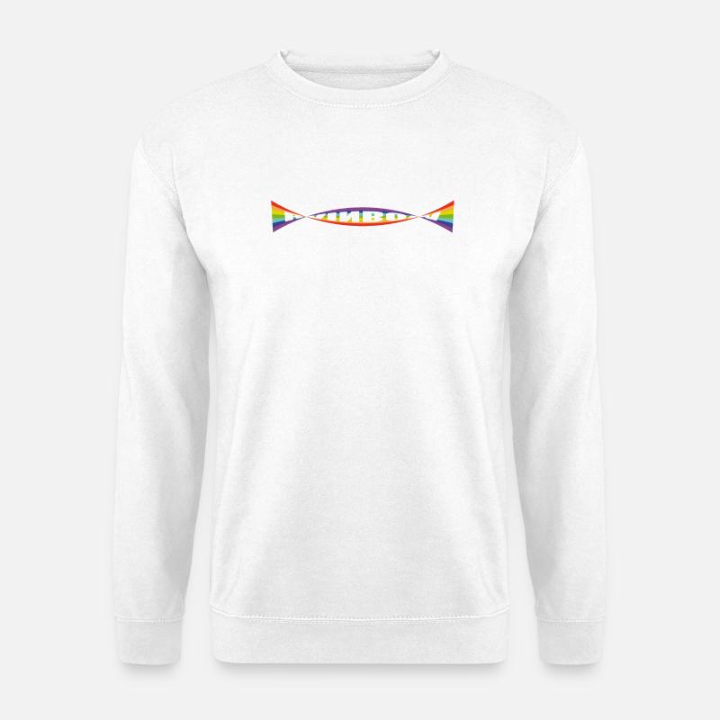 Rainbow flag Variation - Unisex Pullover - Weiß