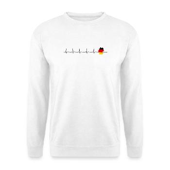 Heartbeat germany flag - Unisex Sweatshirt - white - Front