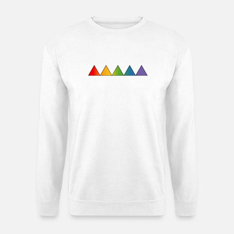 Rainbow LGBTQ triangles - Unisex Sweatshirt - white