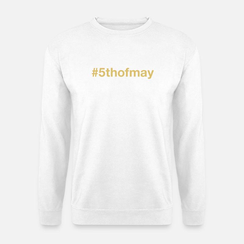geboren am 5. Mai Geburtstag birthday - Unisex Pullover - Weiß