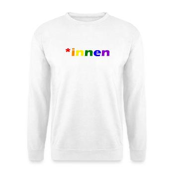 *innen Gendern - Unisex Pullover - Weiß - Vorne