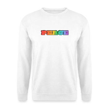 Regenbogenfrieden - Unisex Pullover - Weiß - Vorne