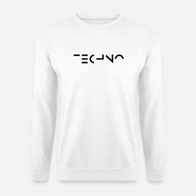 Minimal-Techno-Musik-Logo - Unisex Pullover - Weiß
