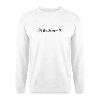 München Herz - Unisex Pullover - Weiß - Vorne