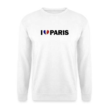 J’adore Paris, France - Sweat-shirt Unisexe - blanc - Devant