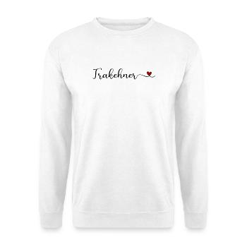 Trakehner Schriftzug mit Herz - Unisex Pullover - Weiß - Vorne