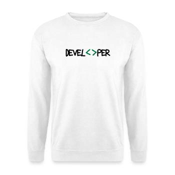 [ Developper ] - Sweat-shirt Unisexe - blanc - Devant