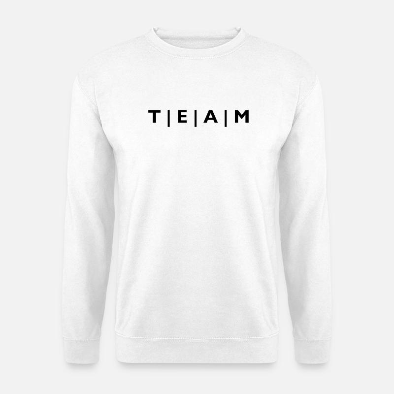 TEAM with stripes - Unisex Sweatshirt - white