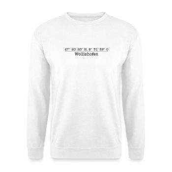 Coordinates Wollishofen Kreis 2 in Zürich - Unisex Sweatshirt - white - Front