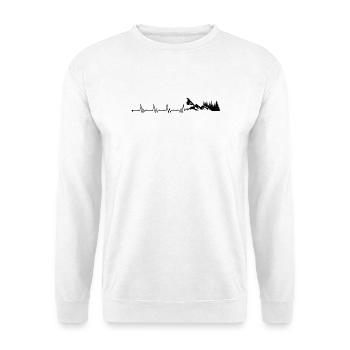 Heartbeat Snowboard - Unisex Sweatshirt - white - Front
