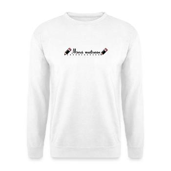 MAÎTRESSE. MAITRE. MERCI. MERCI MAÎTRESSE. MAITRES - Sweat-shirt Unisexe - blanc - Devant