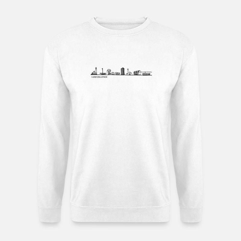 Skyline folding rule black - Unisex Sweatshirt - white