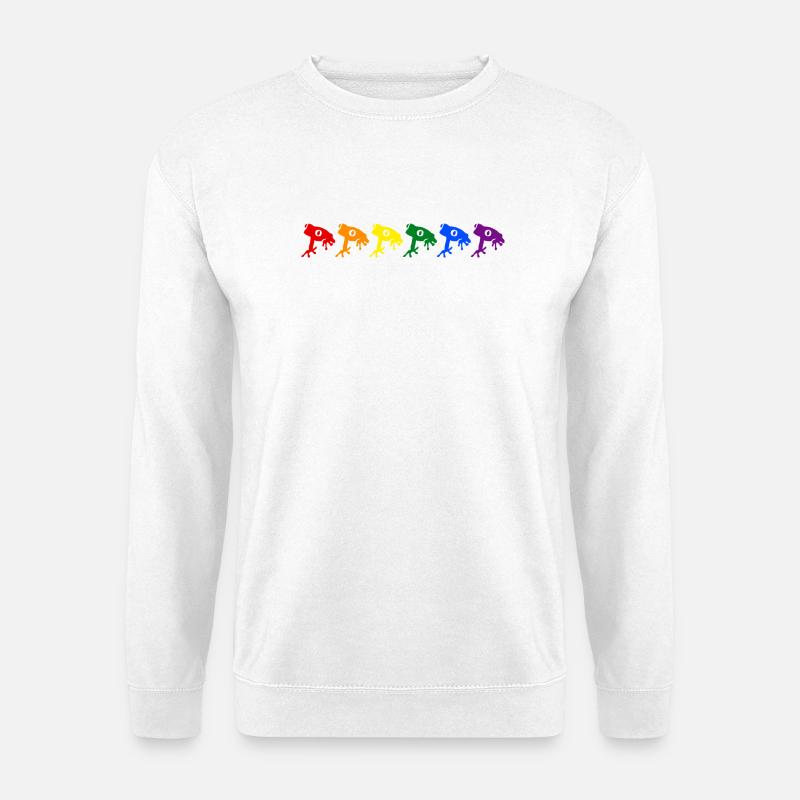 Regenbogen Frösche - Unisex Pullover - Weiß