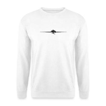 Ski Fahrer Symbol Linie - Unisex Pullover - Weiß - Vorne