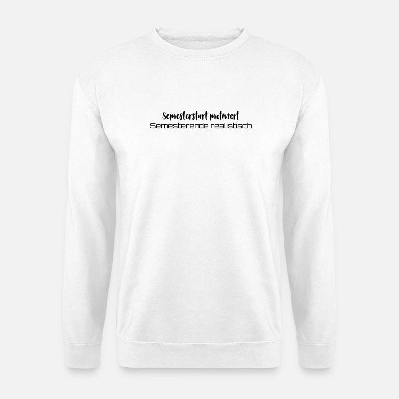 Coffee → learning → existential crisis - Unisex Sweatshirt - white