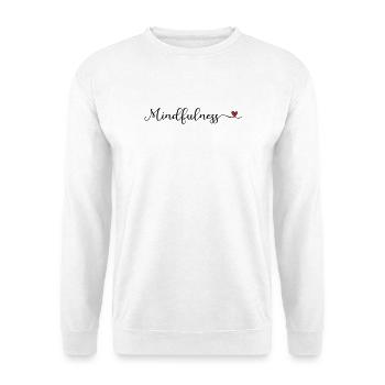 Achtsamkeit süßes Logo mit Herz - Unisex Pullover - Weiß - Vorne