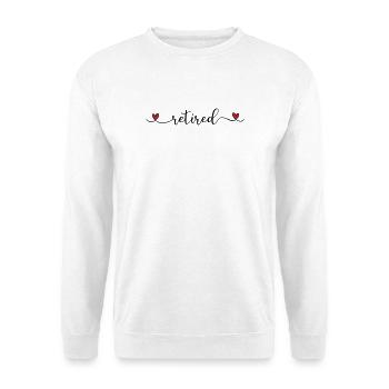 Zurückgezogene niedliche Typografie mit Herz - Unisex Pullover - Weiß - Vorne
