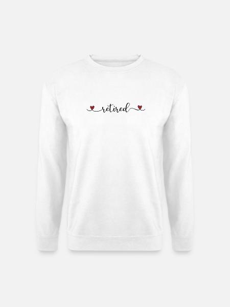 Zurückgezogene niedliche Typografie mit Herz - Unisex Pullover - Weiß