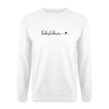Fahrlehrer mit Herz - Unisex Pullover - Weiß - Vorne