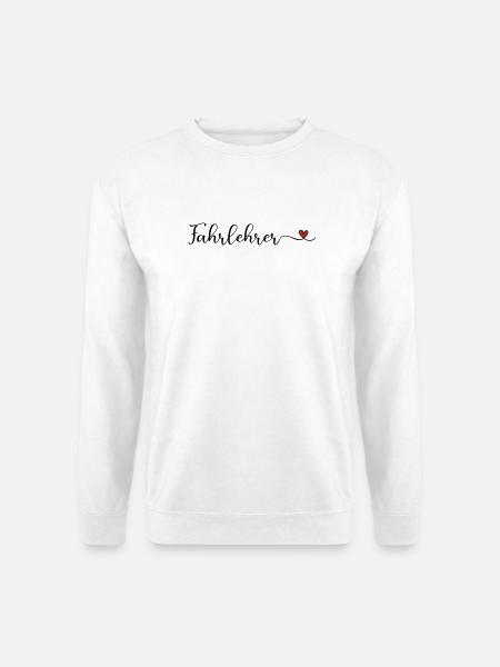 Fahrlehrer mit Herz - Unisex Pullover - Weiß