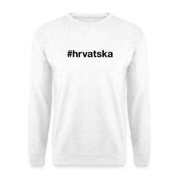 HRVATSKA Croatian Croatia Hashtag - Unisex Sweatshirt - white - Front