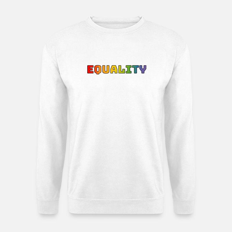 Regenbogen equality 1 - Unisex Pullover - Weiß