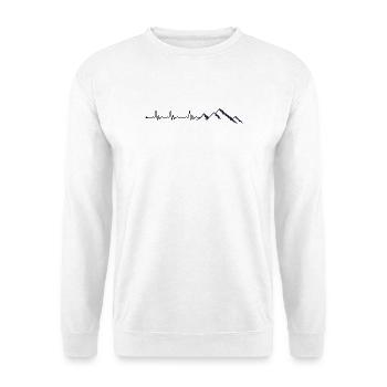 Montagne de battements de cœur - Sweat-shirt Unisexe - blanc - Devant