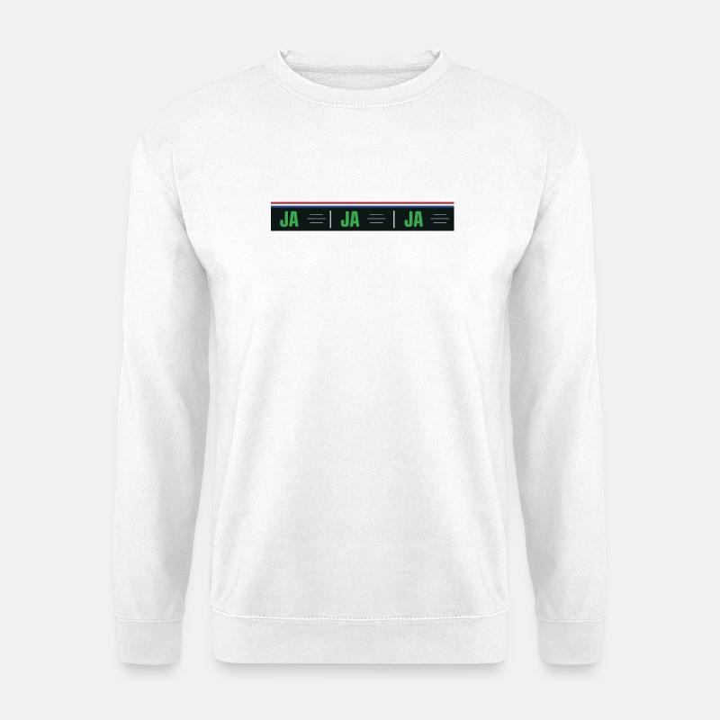 Briefkasten-Aufkleber: Ja, ja. - Unisex Pullover - Weiß