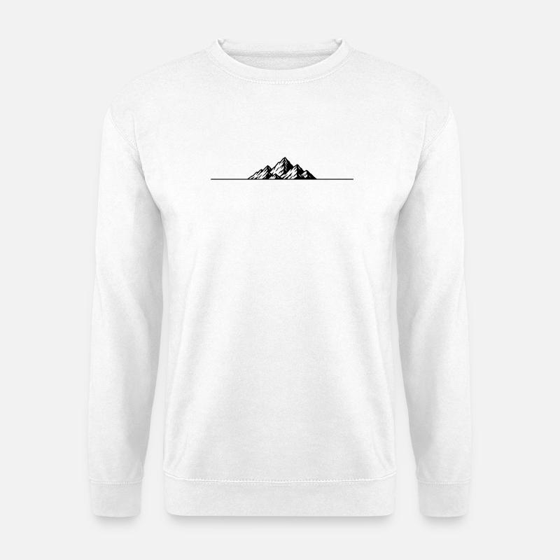 Mountains icon line - Unisex Sweatshirt - white
