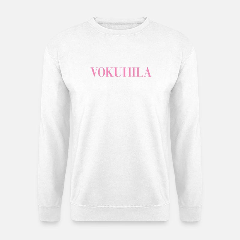 Vokuhila - Unisex Pullover - Weiß