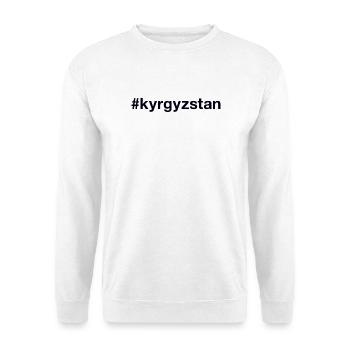 Kyryzstan Kirghizistan Hashtag - Sweat-shirt Unisexe - blanc - Devant
