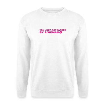 Humor - Unisex Pullover - Weiß - Vorne - Alina (178cm) & Michal (187cm)