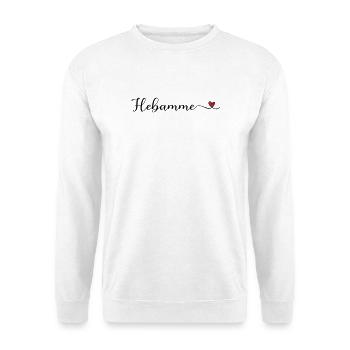 Hebamme mit Herz - Unisex Pullover - Weiß - Vorne