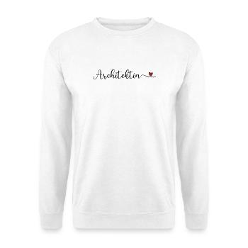 Architektin - Unisex Pullover - Weiß - Vorne - Alina (178cm) & Michal (187cm)