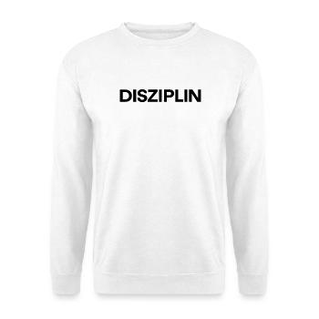 Disziplin - Unisex Pullover - Weiß - Vorne - Alina (178cm) & Michal (187cm)