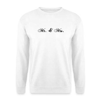 Mr T-Shirt Wedding Gift Groom Font - Unisex Sweatshirt - white - Front